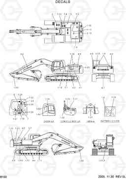 8100 DECALS R290LC7H, Hyundai