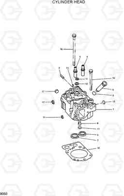 9050 CYLINDER HEAD R290LC7H, Hyundai