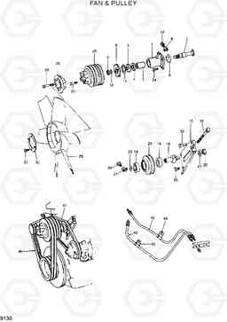 9130 FAN & PULLEY R290LC7H, Hyundai