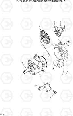 9370 FUEL INJECTION PUMP DRIVE MOUNTING R290LC7H, Hyundai