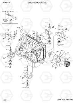 1010 ENGINE MOUNTING R290LC-9, Hyundai