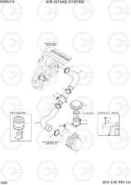 1020 AIR INTAKE SYSTEM R290LC-9, Hyundai