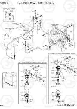 1060 FUEL SYSTEM(WITHOUT PREFILTER) R290LC-9, Hyundai