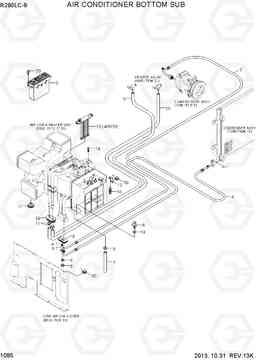 1085 AIR CONDITIONER BOTTOM SUB R290LC-9, Hyundai