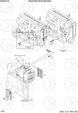 1120 HEATER MOUNTING R290LC-9, Hyundai