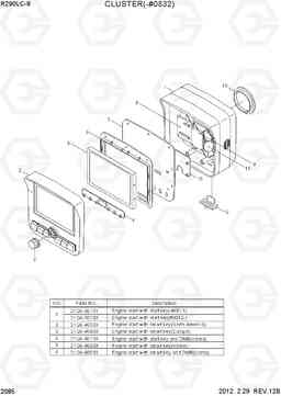 2085 CLUSTER(-#0832) R290LC-9, Hyundai