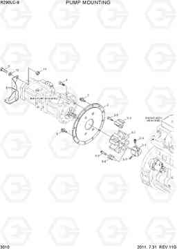 3010 PUMP MOUNTING R290LC-9, Hyundai