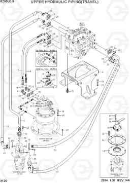 3120 UPPER HYDRAULIC PIPING(TRAVEL) R290LC-9, Hyundai