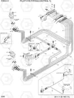 3200 PILOT HYD PIPING(CONTROL 1) R290LC-9, Hyundai