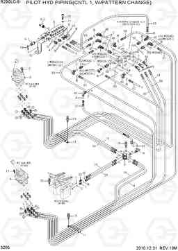 3205 PILOT HYD PIP(CNTL 1, W/PATTERN CHANGE) R290LC-9, Hyundai