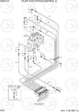 3210 PILOT HYD PIPING(CONTROL 2) R290LC-9, Hyundai