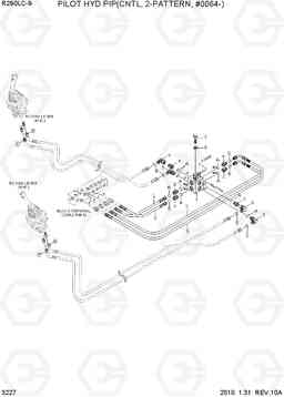 3227 PILOT HYD PIP(CNTL, 2-PATTERN, #0064-) R290LC-9, Hyundai