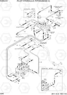 3240 PILOT HYDRAULIC PIPING(BASE 2) R290LC-9, Hyundai