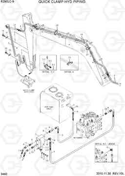 3440 QUICK CLAMP HYD PIPING R290LC-9, Hyundai