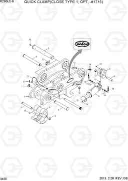 3455 QUICK CLAMP(CLOSE TYPE 1, OPT, -#1715) R290LC-9, Hyundai