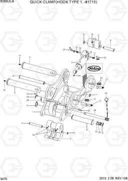 3470 QUICK CLAMP(HOOK TYPE 1, -#1715) R290LC-9, Hyundai