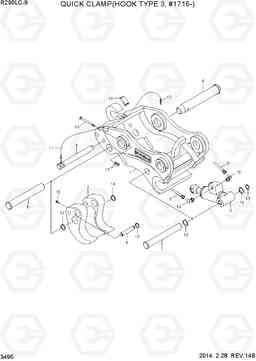 3495 QUICK CLAMP(HOOK TYPE 3, #1716-) R290LC-9, Hyundai