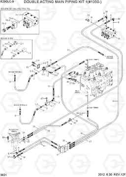 3621 DOUBLE ACTING MAIN PIPING KIT 1(#1350-) R290LC-9, Hyundai