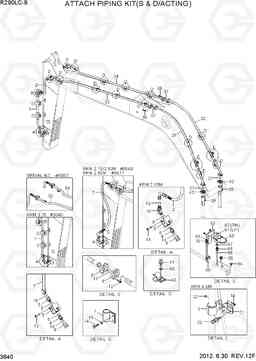 3640 ATTACH PIPING KIT(S & D/ACTING) R290LC-9, Hyundai