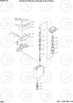 3650 SINGLE PEDAL(DOUBLE ACTING) R290LC-9, Hyundai