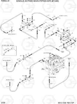3720 SINGLE ACTING MAIN PIPING KIT(-#1349) R290LC-9, Hyundai