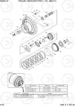 4120 TRAVEL MOTOR(TYPE 1, 1/2, -#0317) R290LC-9, Hyundai