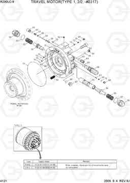 4121 TRAVEL MOTOR(TYPE 1, 2/2, -#0317) R290LC-9, Hyundai