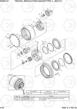 4125 TRAVEL REDUCTION GEAR(TYPE 1, -#0317) R290LC-9, Hyundai