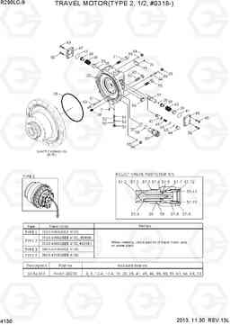 4130 TRAVEL MOTOR(TYPE 2, 1/2, #0318-) R290LC-9, Hyundai