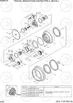 4135 TRAVEL REDUCTION GEAR(TYPE 2, #0318-) R290LC-9, Hyundai