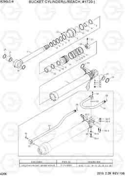4206 BUCKET CYLINDER(L/REACH, #1736-) R290LC-9, Hyundai