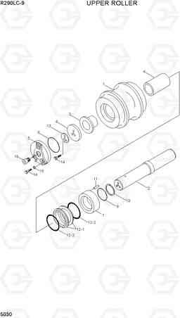 5030 UPPER ROLLER R290LC-9, Hyundai