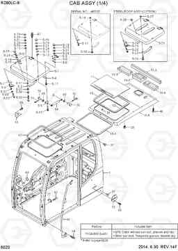 6020 CAB ASSY(1/4) R290LC-9, Hyundai