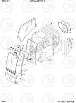 6040 CAB ASSY(3/4) R290LC-9, Hyundai