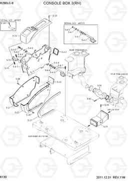 6130 CONSOLE BOX 3(RH) R290LC-9, Hyundai