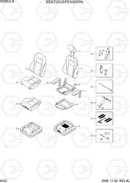 6152 SEAT(SUSPENSION) R290LC-9, Hyundai