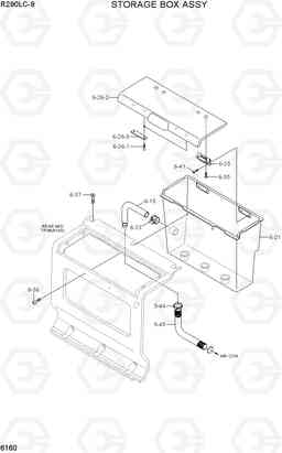 6160 STORAGE BOX ASSY R290LC-9, Hyundai