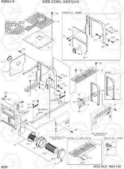 6220 SIDE COWL ASSY(LH) R290LC-9, Hyundai