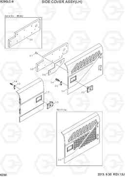 6230 SIDE COVER ASSY(LH) R290LC-9, Hyundai