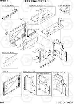 6240 SIDE COWL ASSY(RH) R290LC-9, Hyundai