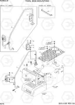 6270 TOOL BOX MOUNTING R290LC-9, Hyundai