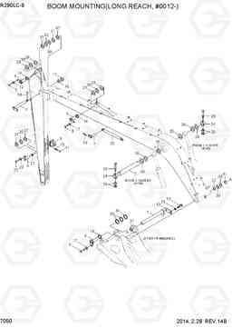 7050 BOOM MOUNTING(LONG REACH, #0012-) R290LC-9, Hyundai