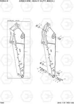 7250 ARM(3.05M, HEAVY DUTY, #0023-) R290LC-9, Hyundai