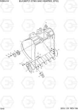 7310 BUCKET(1.27M3 SAE HEAPED, STD) R290LC-9, Hyundai