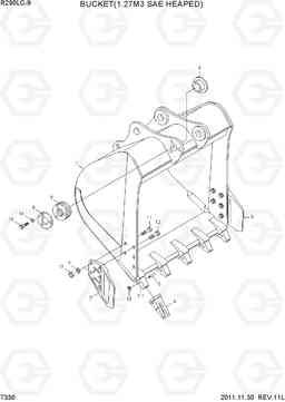 7330 BUCKET(1.27M3 SAE HEAPED) R290LC-9, Hyundai