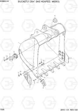 7335 BUCKET(1.20M3 SAE HEAPED, -#0083) R290LC-9, Hyundai