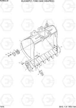 7370 BUCKET(1.73M3 SAE HEAPED) R290LC-9, Hyundai