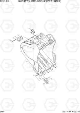 7460 BUCKET(1.16M3 SAE HEAPED, ROCK) R290LC-9, Hyundai