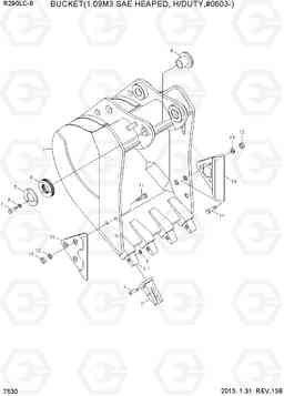 7530 BUCKET(1.09M3 SAE HEAPED, H/DUTY,#0603-) R290LC-9, Hyundai