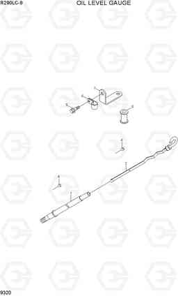 9320 OIL LEVEL GAUGE R290LC-9, Hyundai